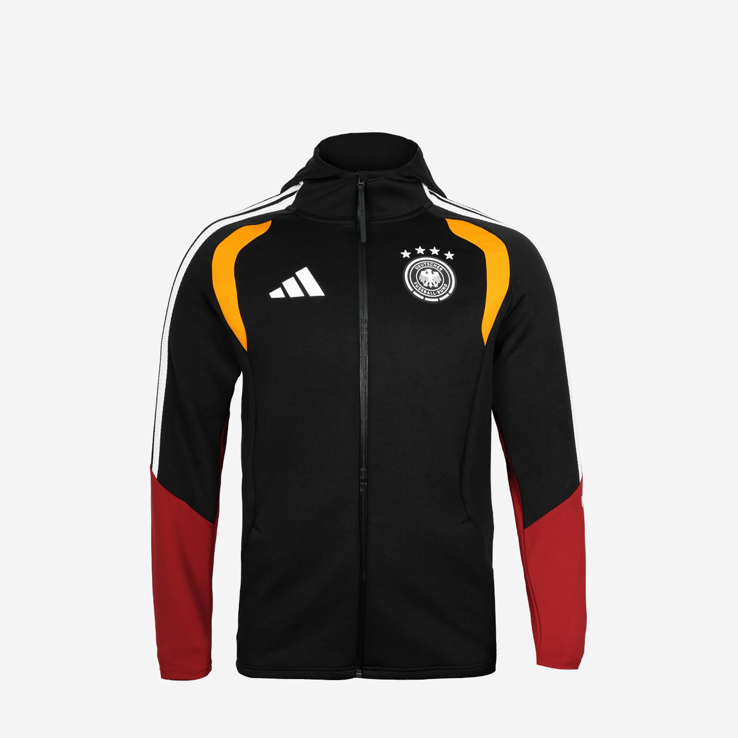 英伦绿茵阿迪达斯2026世界杯德国球员版连帽长袖夹克外套JZ4581