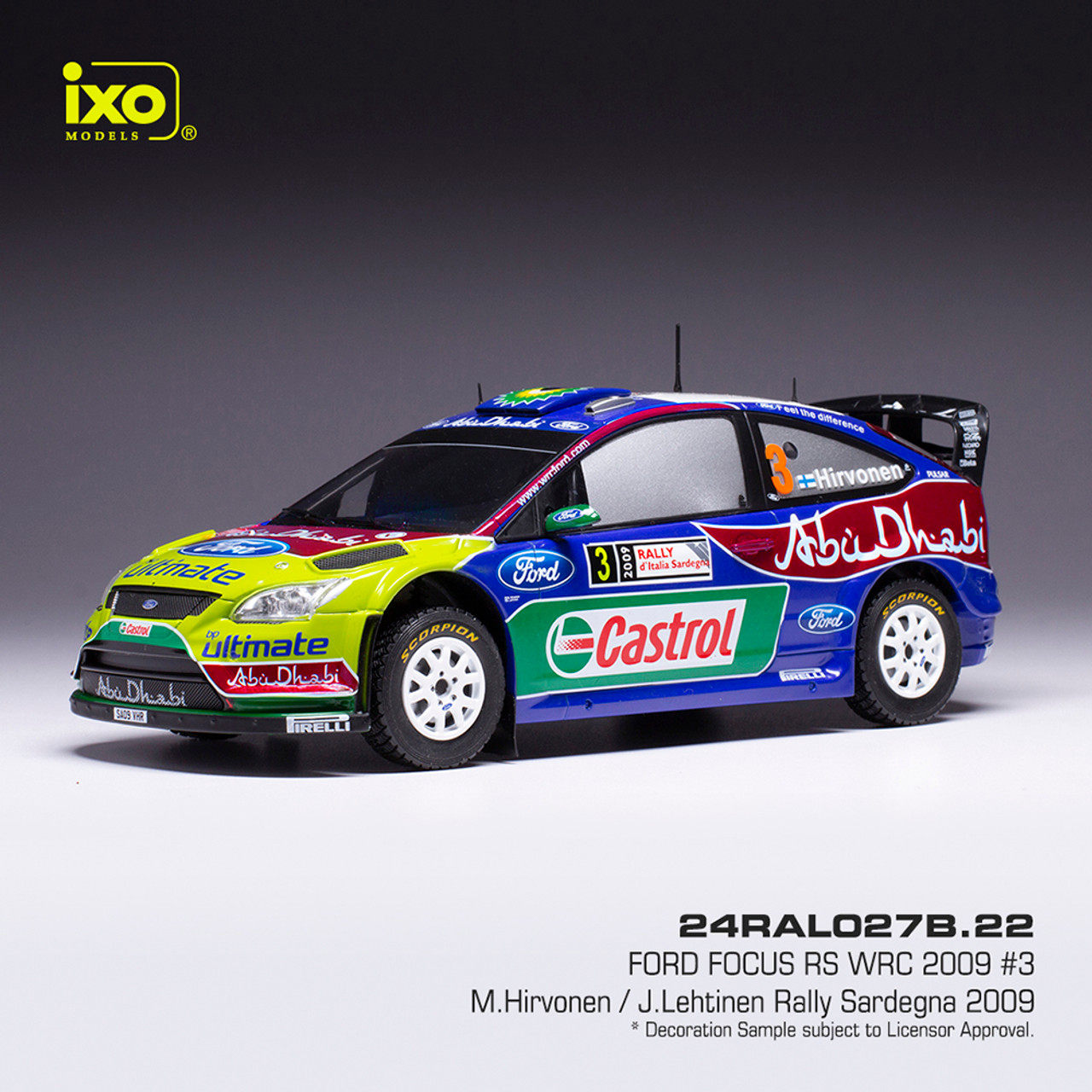 1：24比例-IXO正品-福特福克斯WRC拉力赛车模型