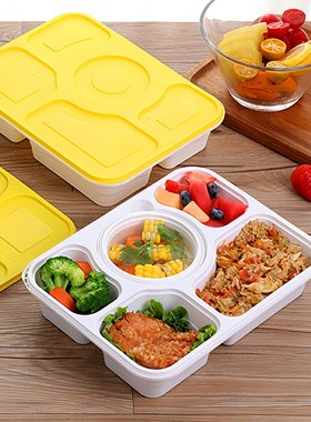 食品级PP分格一次性防盗锁扣餐盒