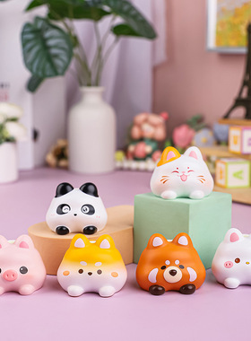 嘟嘟萌宠可爱小动物创意多功能香薰树脂摆件桌面装饰品送女生礼物