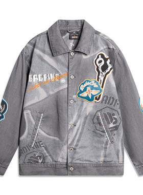 Lining/李宁正品反伍BADFIVE龙抬头男子时尚宽松休闲外套AFDU633