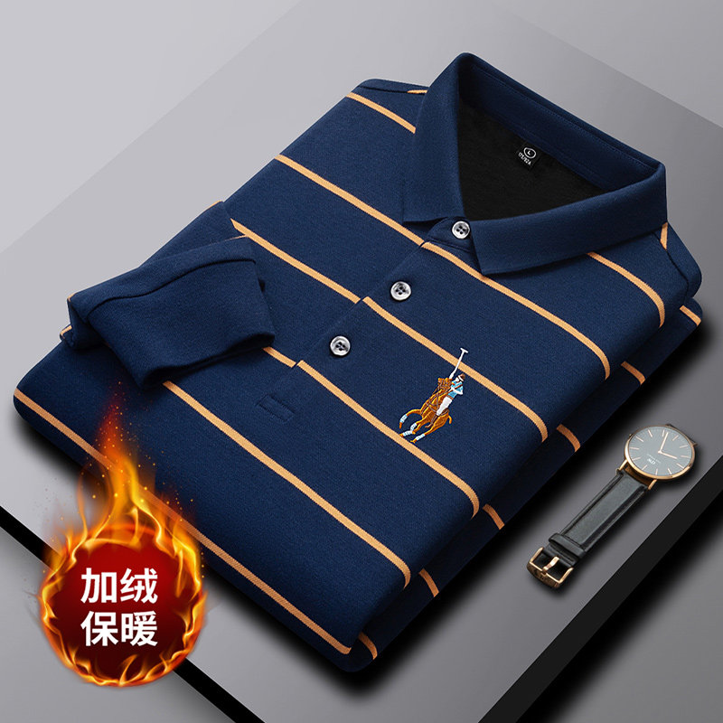 纯棉长袖t恤男款秋冬季加绒加厚