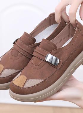 春秋季老北京布鞋大码41休闲鞋软底防滑女鞋透气中老年妈妈平底鞋