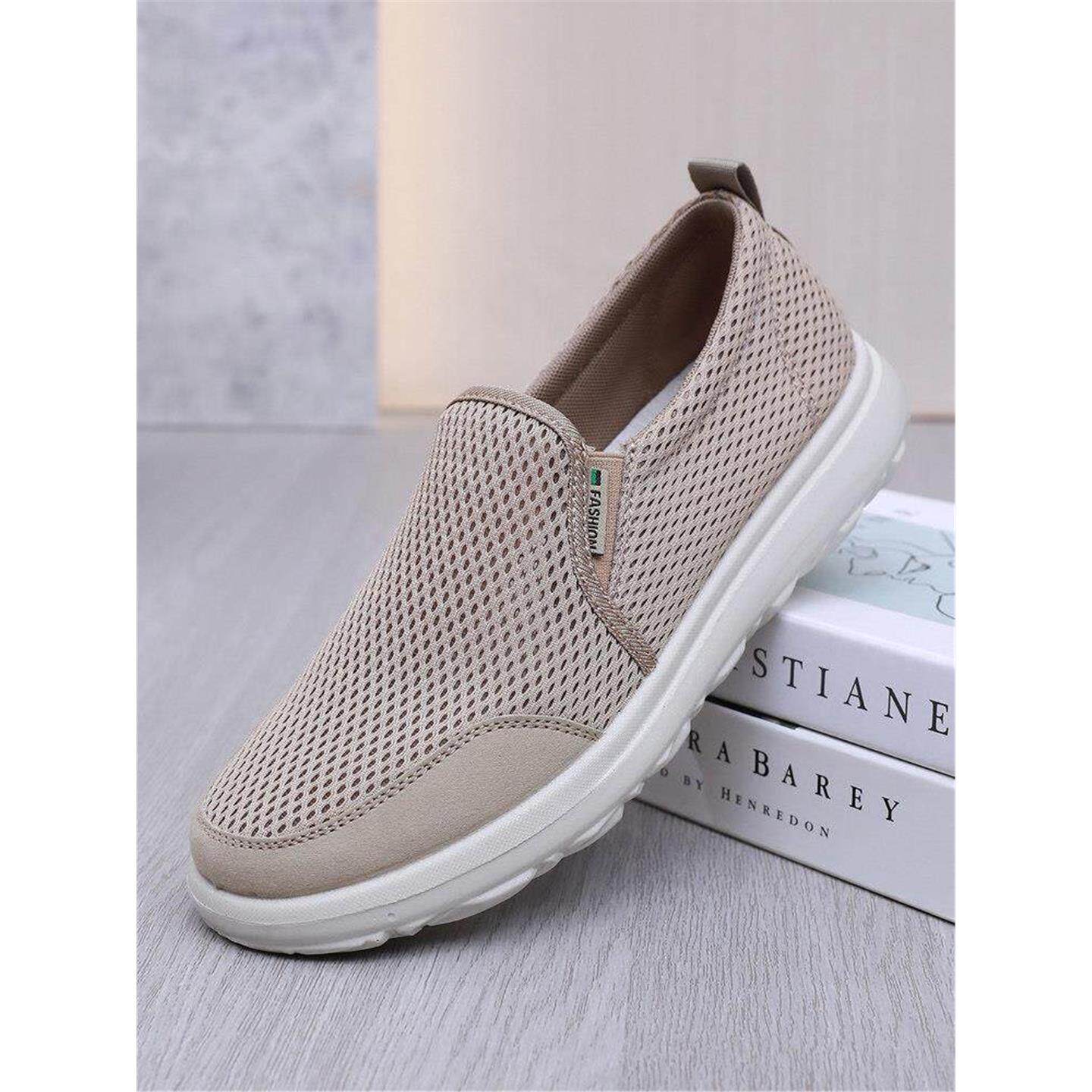 老北京布鞋一脚蹬男鞋爸爸网鞋薄款透气网鞋夏季中老年休闲健步鞋