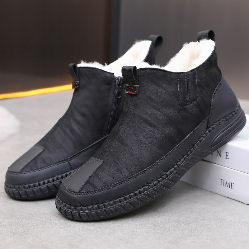 纯羊毛保暖老北京布鞋男冬季新款加绒加厚棉鞋舒适软底防滑爸爸鞋,流行男鞋,棉鞋,淘宝优惠券,粉丝福利购,淘宝优惠卷