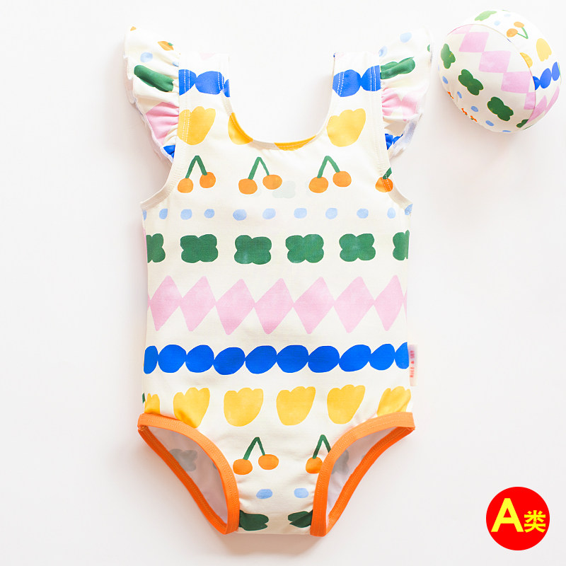 宝宝泳衣女2岁ins连体比基尼夏天速干儿童游泳衣韩版婴儿卡通泳装