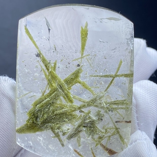 天然水晶绿碧玺吊坠裸石男女款 一物一图 碧玺项链挂坠饰品