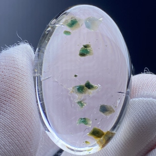 天然水晶包裹体绿矿石吊坠男女款 水晶饰品项链挂坠女一物一图