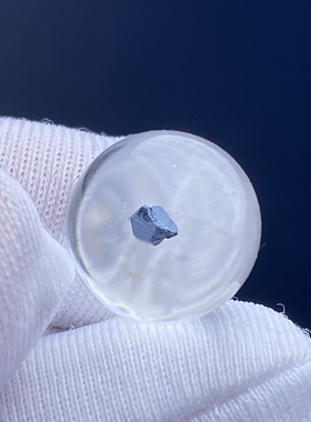 天然水晶包裹体黑铁矿吊坠圆珠DIY矿石单珠饰品项链11mm一物一图