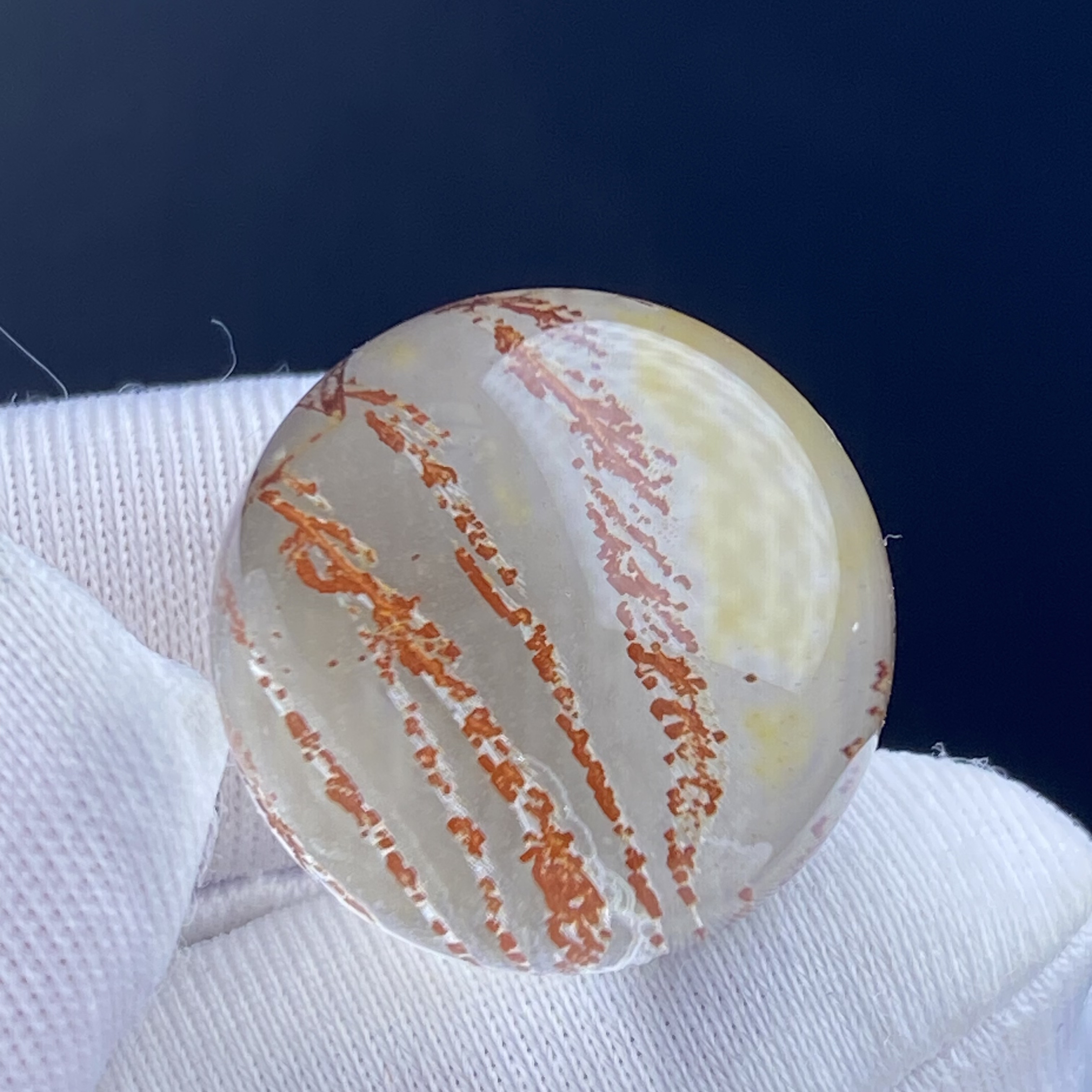 天然水晶包裹体红胶花吊坠圆珠DIY水晶单珠饰品项链17.5mm