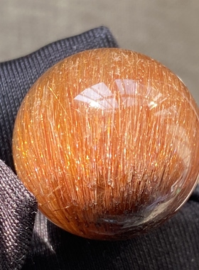 天然水晶顺发晶吊坠圆珠DIY水晶单珠饰品项链19.5mm一物一图