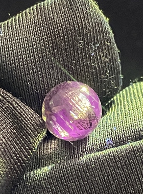 天然水晶方柱石吊坠圆珠DIY水晶单珠饰品可做戒指7.5mm一物一图