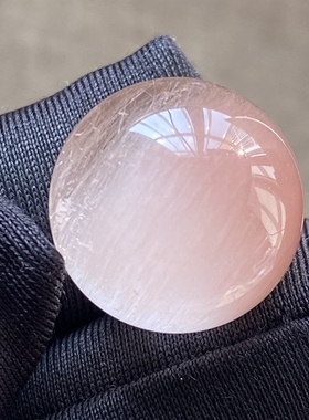 天然水晶顺发粉兔毛吊坠圆珠DIY水晶单珠饰品项链16.5mm一物一图