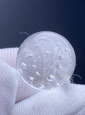 天然白水晶满天星水胆吊坠圆珠DIY水胆单珠饰品项链13mm一物一图