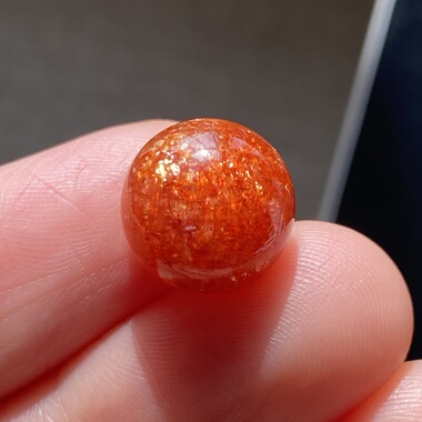 天然水晶太阳石吊坠圆珠DIY水晶单珠饰品项链11.5mm一物一图