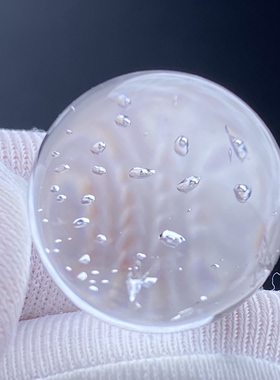 天然白水晶满天星水胆吊坠圆珠DIY水胆单珠饰品项链17mm 一物一图