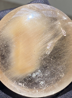 天然水晶黄兔毛吊坠裸石男女款水晶挂坠饰品项坠一物一图