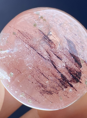 天然水晶星光紫幽灵绿矿石水胆吊坠裸石男女款水晶项链 一物一图