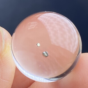 天然水晶黄铜矿吊坠圆珠DIY水晶单珠饰品项链19.5mm一物一图