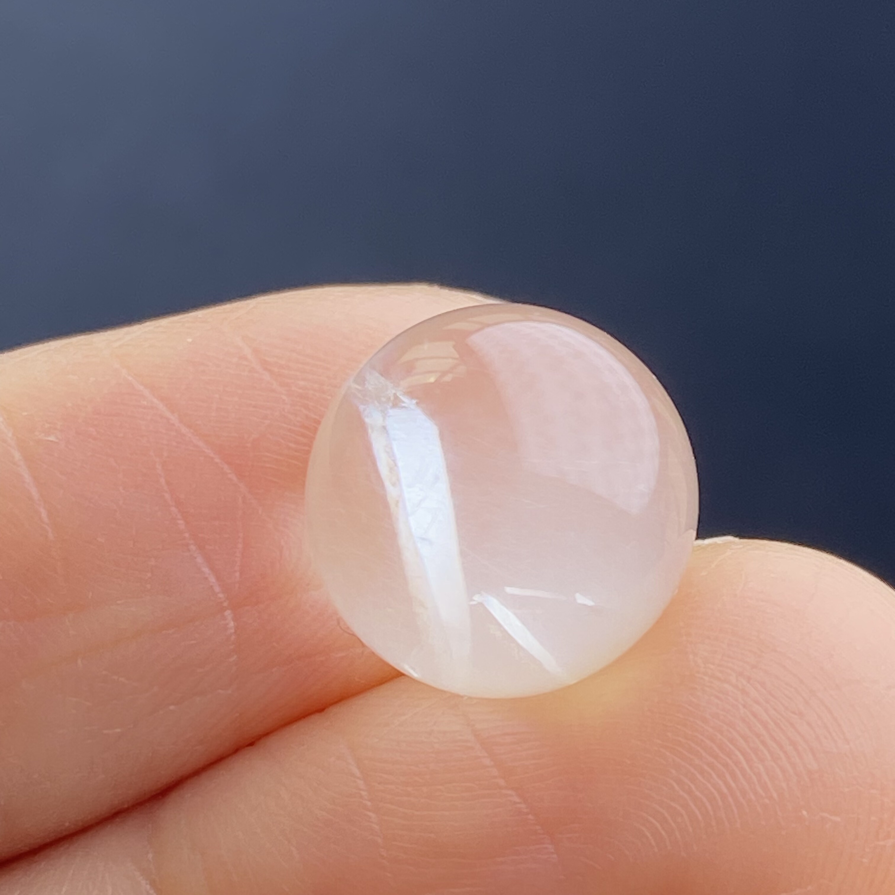 天然水晶白兔毛包裹晶中晶吊坠圆珠DIY水晶单珠饰品项链11.5mm