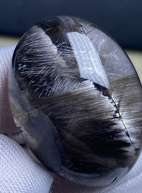 天然水晶黑银钛吊坠裸石男女款银钛水晶挂坠饰品一物一图