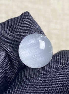 天然水晶顺发蓝兔毛吊坠圆珠DIY兔毛单珠饰品可做戒指9.5mm