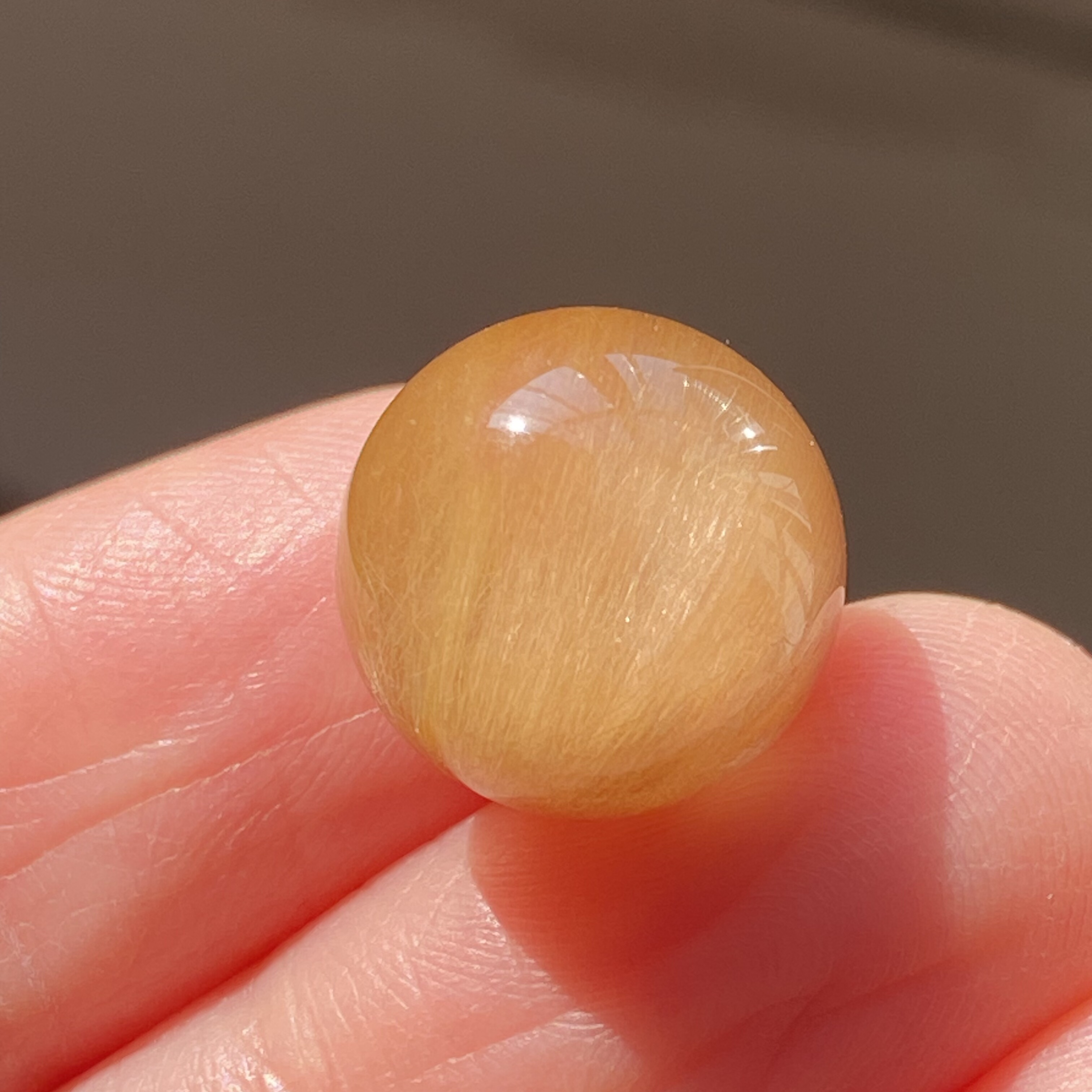 天然水晶顺发黄兔毛吊坠圆珠DIY水晶单珠饰品项链13mm一物一图