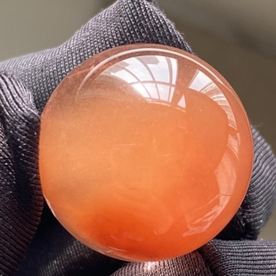 天然水晶红兔毛银山吊坠圆珠DIY水晶兔毛单珠饰品项链22.5mm