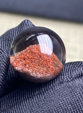 天然水晶红幽灵银山吊坠圆珠DIY幽灵单珠饰品项链12mm一物一图