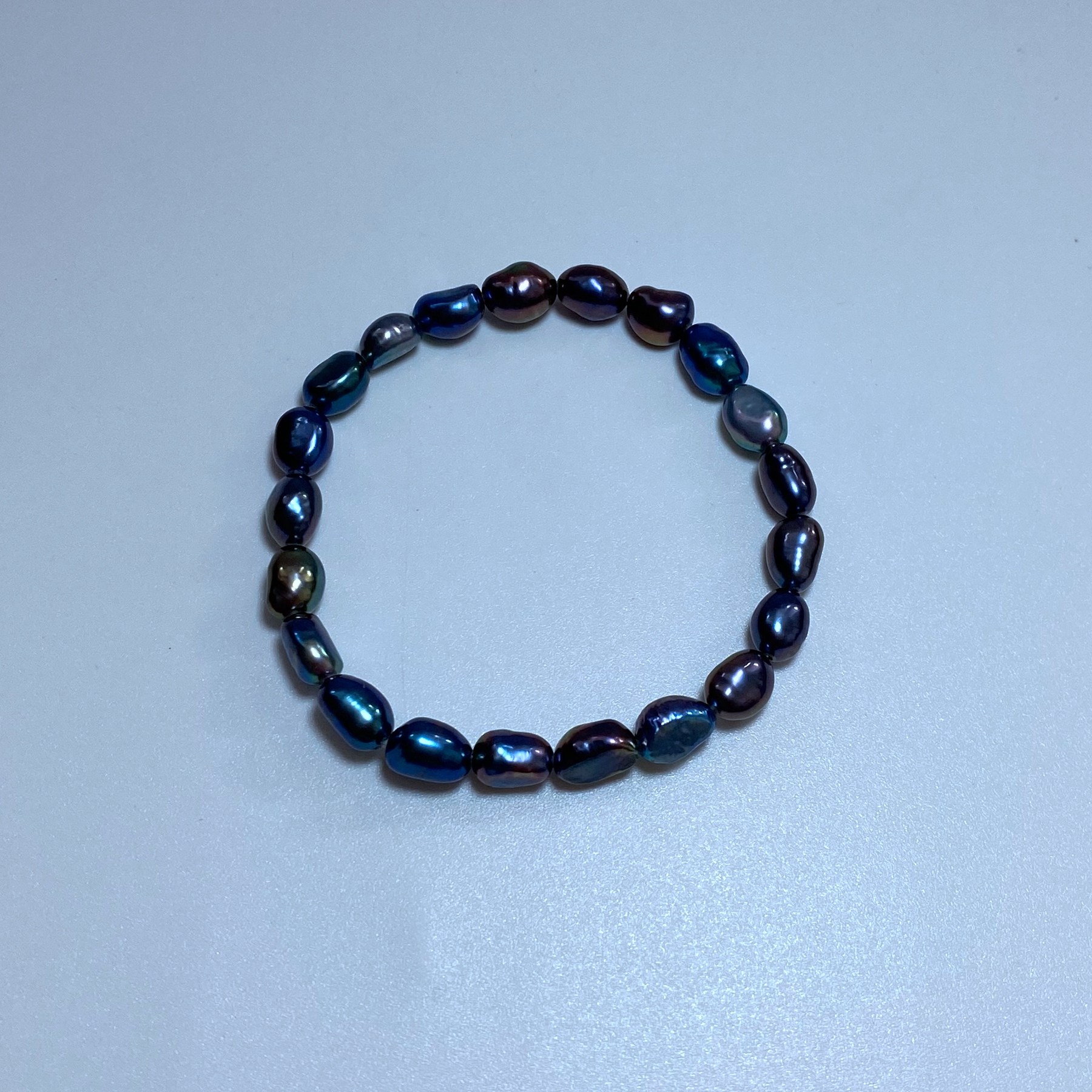 6-7mm天然异形淡水珍珠弹力绳手链黑色巴洛克不规则松紧款手串,珠宝/钻石/翡翠,手饰,淘宝优惠券,粉丝福利购,淘宝优惠卷