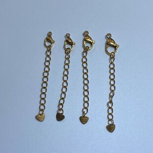 DIY珍珠项链手链连接扣接头卡扣手工配件扣子金色龙虾扣延长链