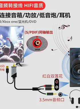 同轴音频线适用海信三星华为电视