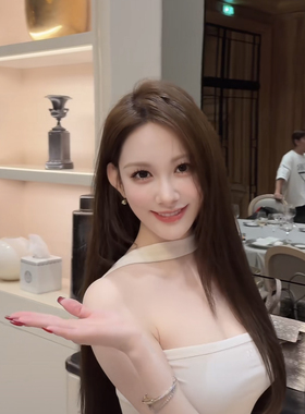 花三三同款courr*ges 修身两穿针织弹力挂脖一字肩纯欲辣妹吊带