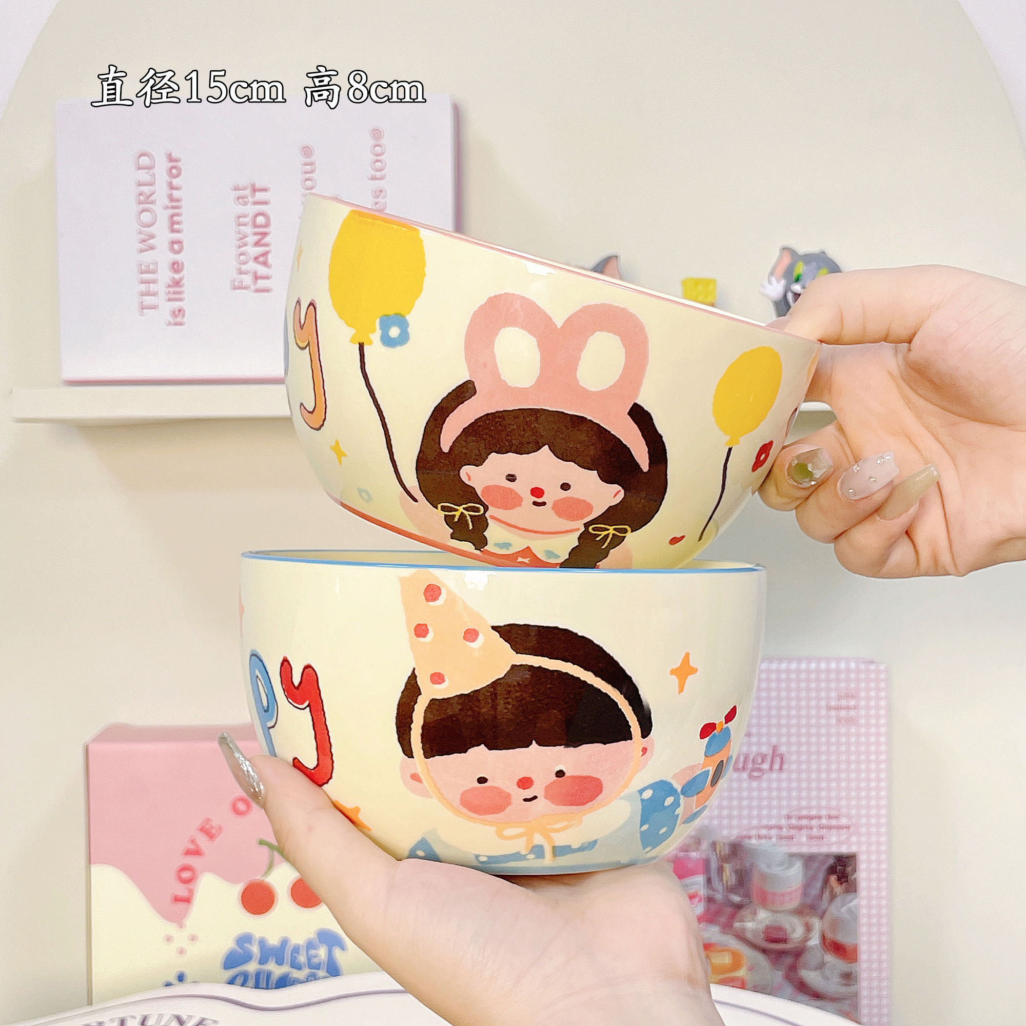 6岁以上儿童汤面碗陶瓷高颜值