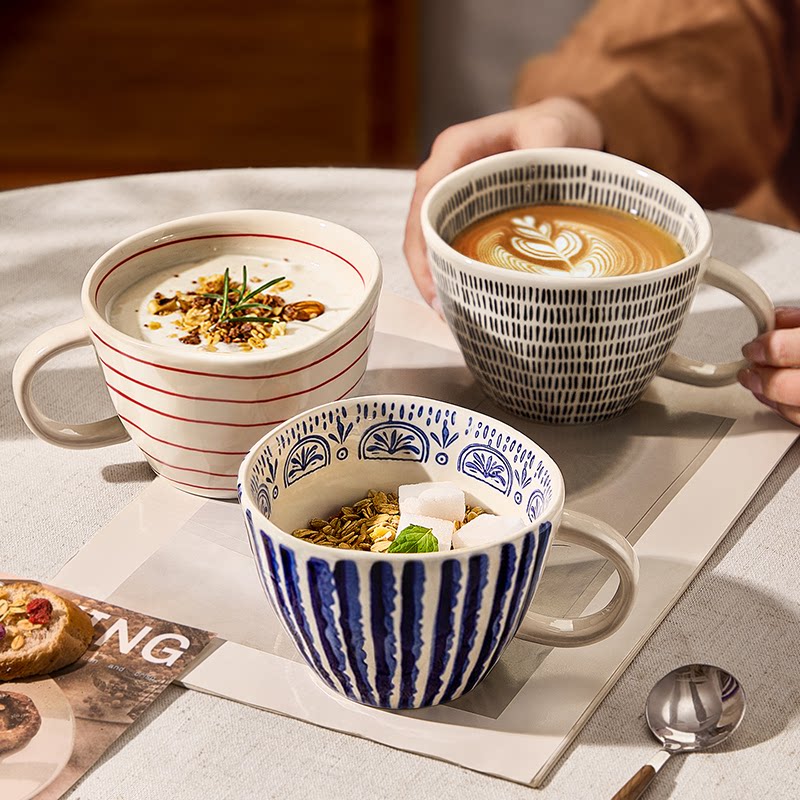 陶瓷马克杯家用牛奶燕麦早餐杯图片