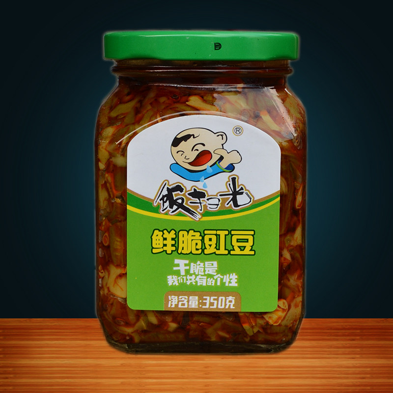 饭扫光下饭菜鲜脆豇豆黄花什锦榨菜丝芯310g红油四川特产清爽下饭