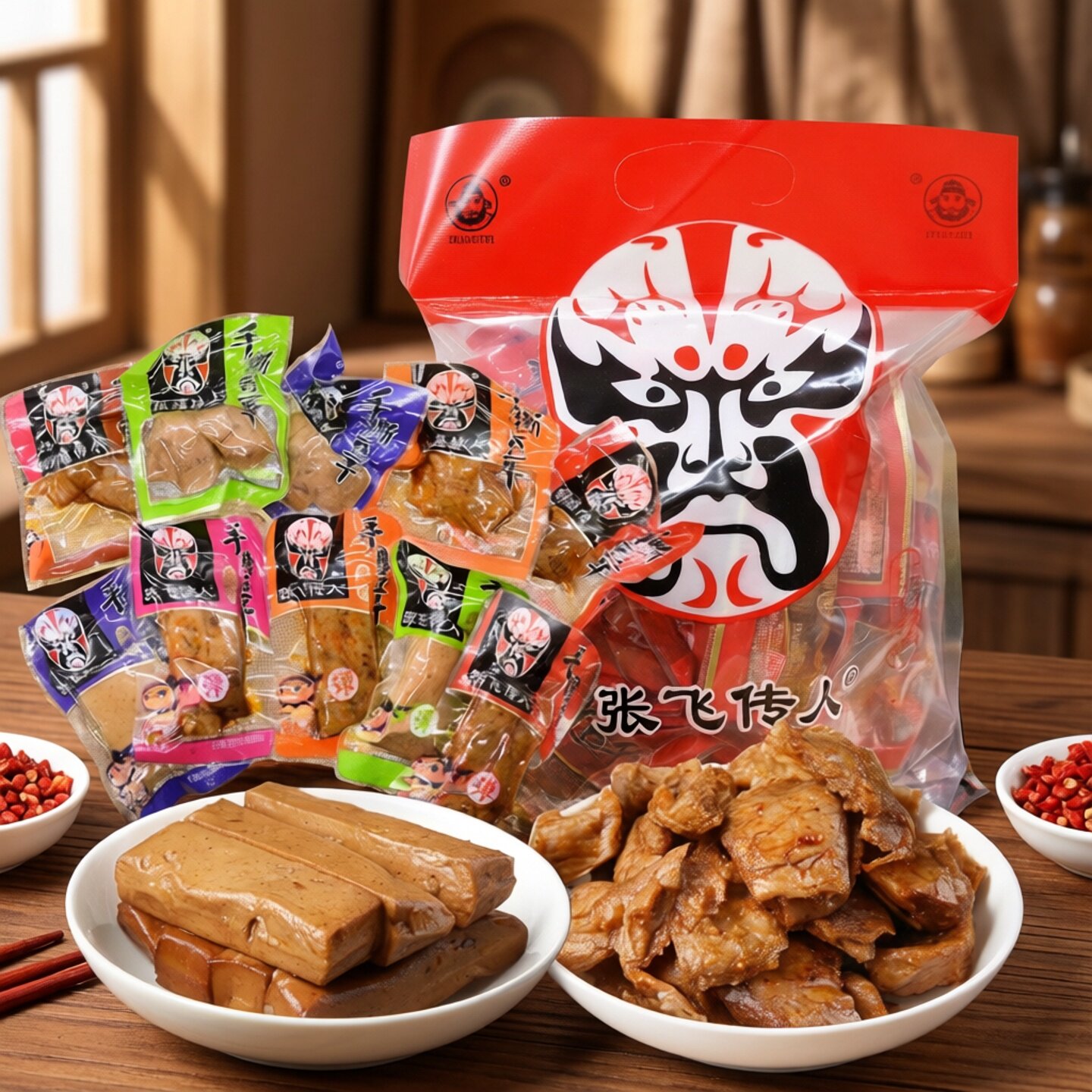 四川特产张飞传人手磨手撕豆干500g豆腐干散装素肉麻辣零食小吃
