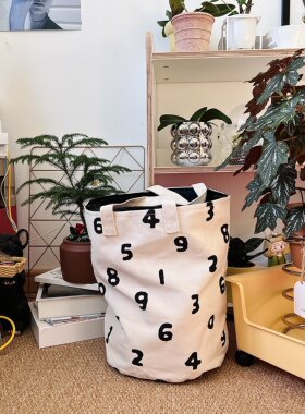 棉麻ins风折叠多功能居家收纳桶脏衣桶防尘袋脏衣篓