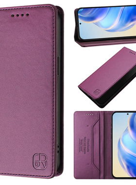适用于红米note13 5G手机壳全包小米15T电话套14R皮套防摔redmi 15c素色男女note15R商务磁吸插卡mi13pro外壳