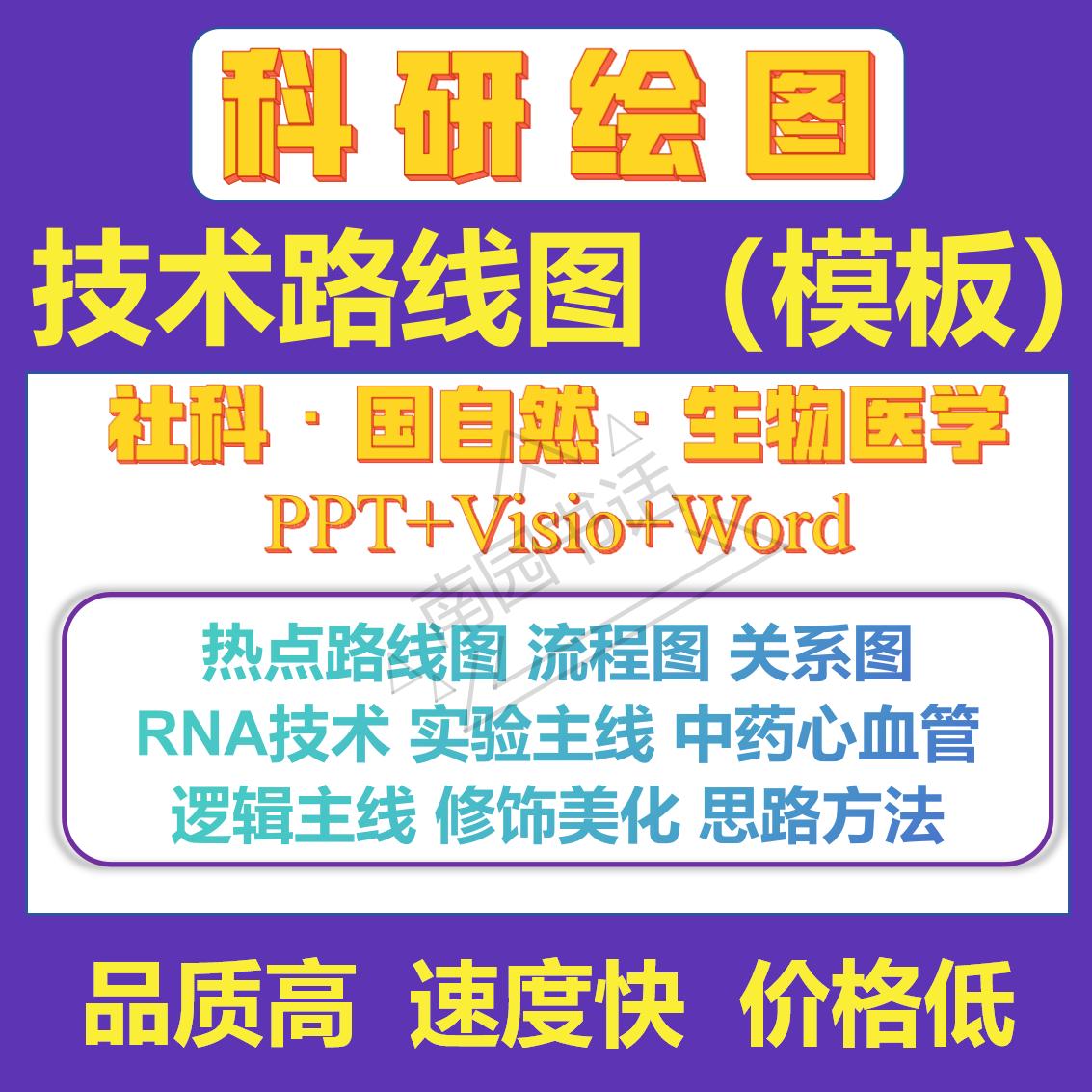 流程图技术路线图代画美化国自然生物医学路线图流程图课题架构图