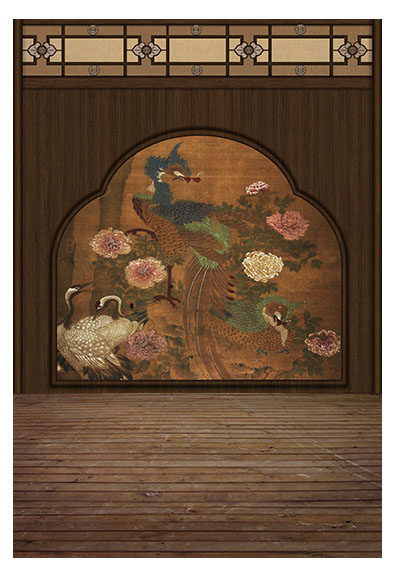 古装汉服婚服拍照背景纸凤凰写真背景墙影楼古风汉服写真背景布