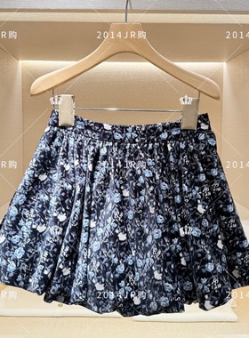 专柜正品JR2025秋冬新款黑色复古丝绒提花A字半裙花苞裙XRJ5Q03D