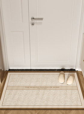 2025新款入户门地垫皮革轻奢高级法式进门玄关防滑门外室内可裁剪