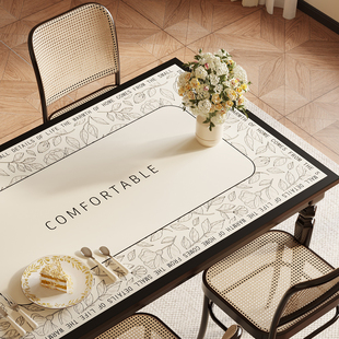 轻奢高级感餐桌垫桌布防水防油免洗防烫皮革茶几桌面保护垫