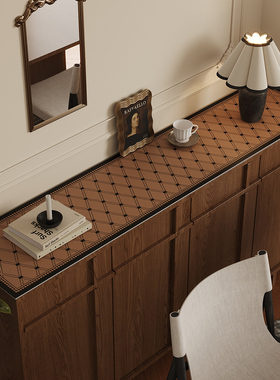 餐边柜垫子防水防油皮革轻奢高级感桌垫防烫防滑茶几垫橱柜垫