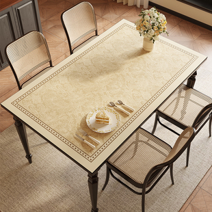 茶几桌垫防烫隔热桌面保护垫 轻奢高级餐桌垫桌布防水防油免洗美式