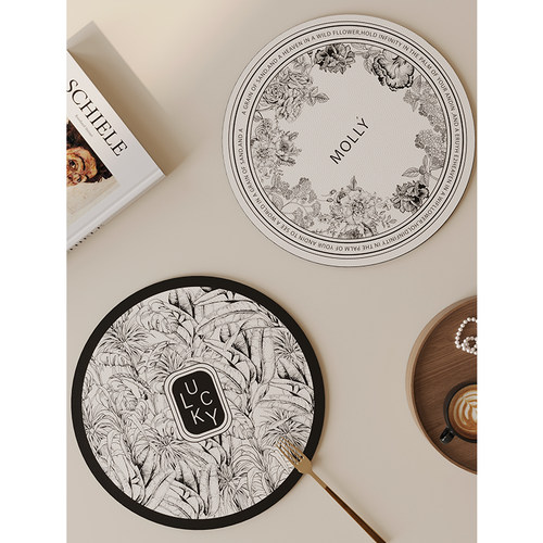 dmf轻奢餐垫pvc隔热防烫防油桌布