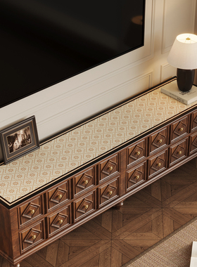 DMF美式电视柜台面保护垫玄关鞋柜酒柜长方形桌垫免洗防滑防尘垫