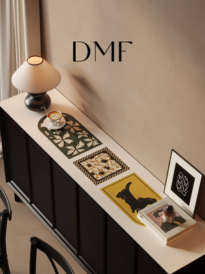 DMF新款覆古皮革桌垫电视柜玄关柜餐边柜防水台面保护垫可定制