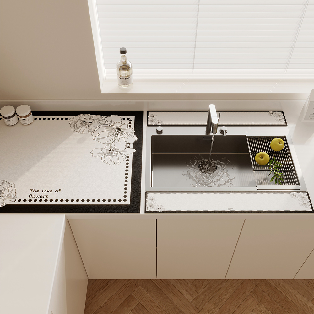 厨房硅藻泥水龙头防溅水餐垫